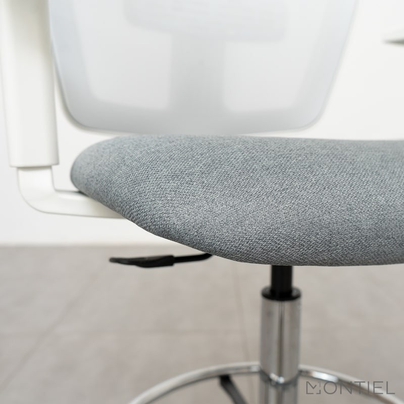 ▷ Taburete Respaldo Blanco para Oficina Alice - Montiel