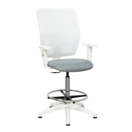 ▷ Taburete Respaldo Blanco para Oficina Alice - Montiel