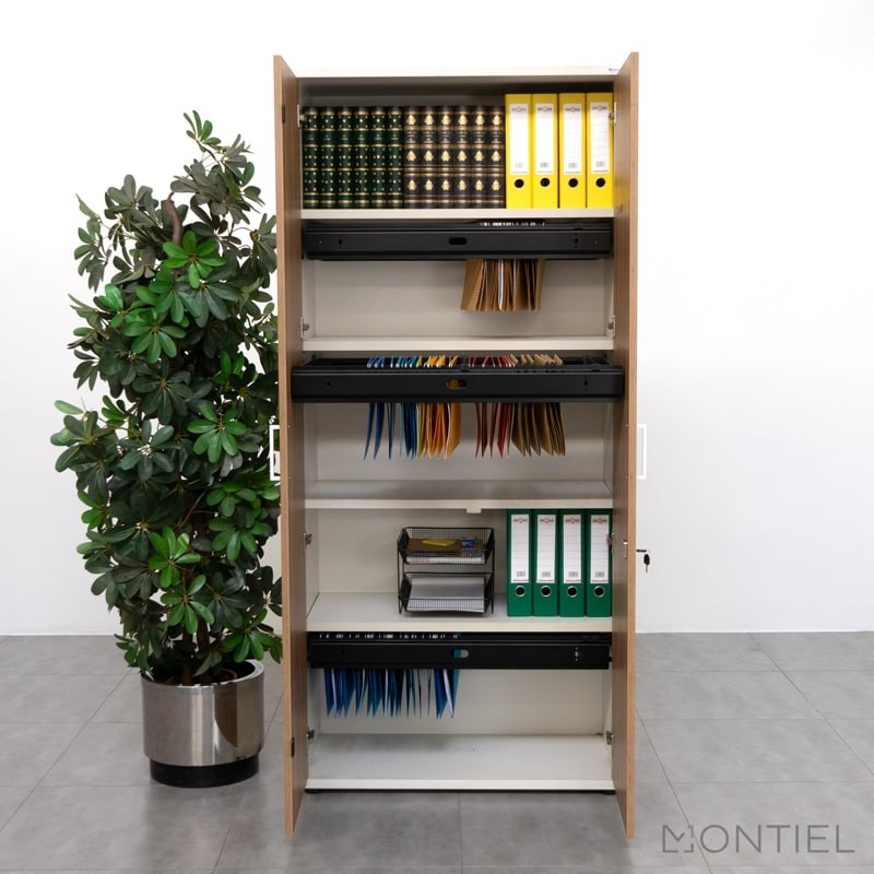 ▷ Armario de Madera Alto con Llave de Kunna - Oficinas Montiel