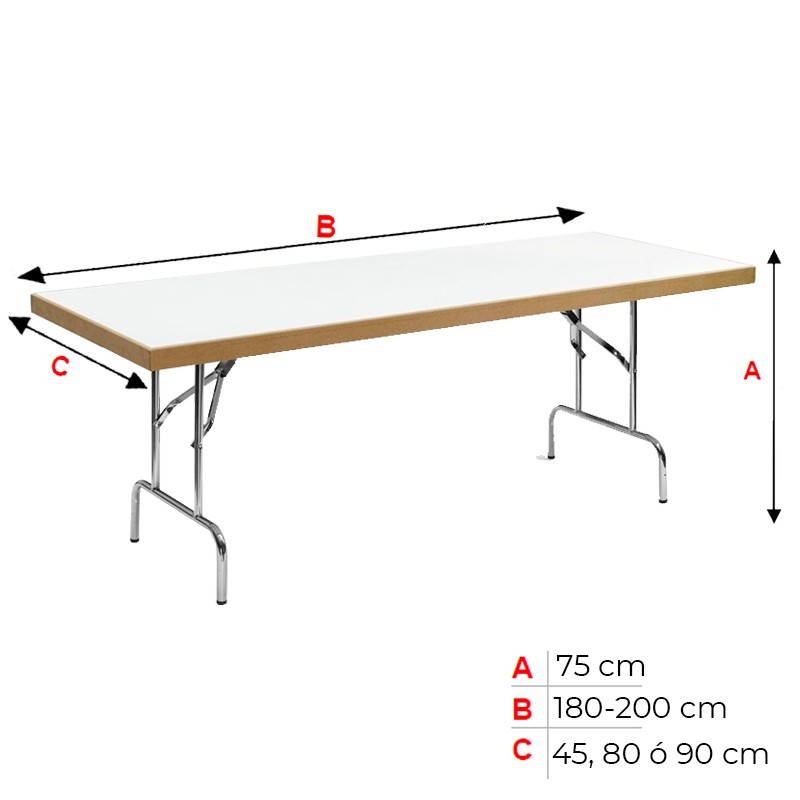 mesa plegable para congresos