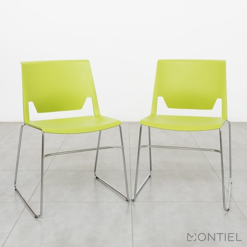 ▷ Silla Confidente Verde Pistacho Diseño Very de Haworth - Montiel