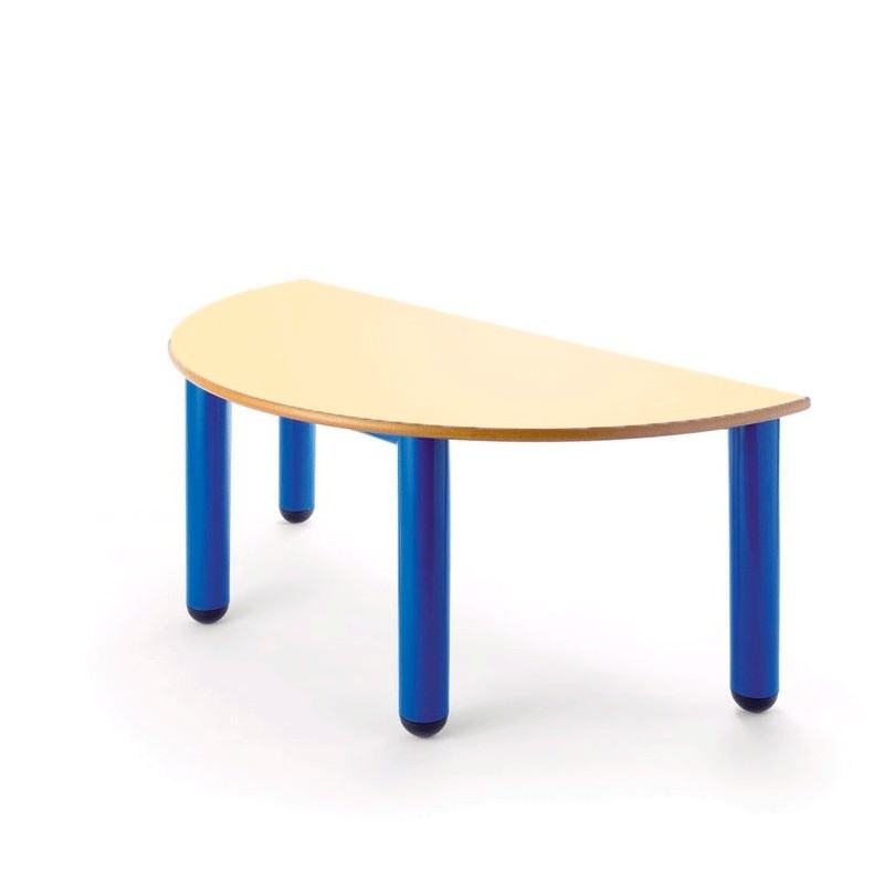 mesa semicircular de colores