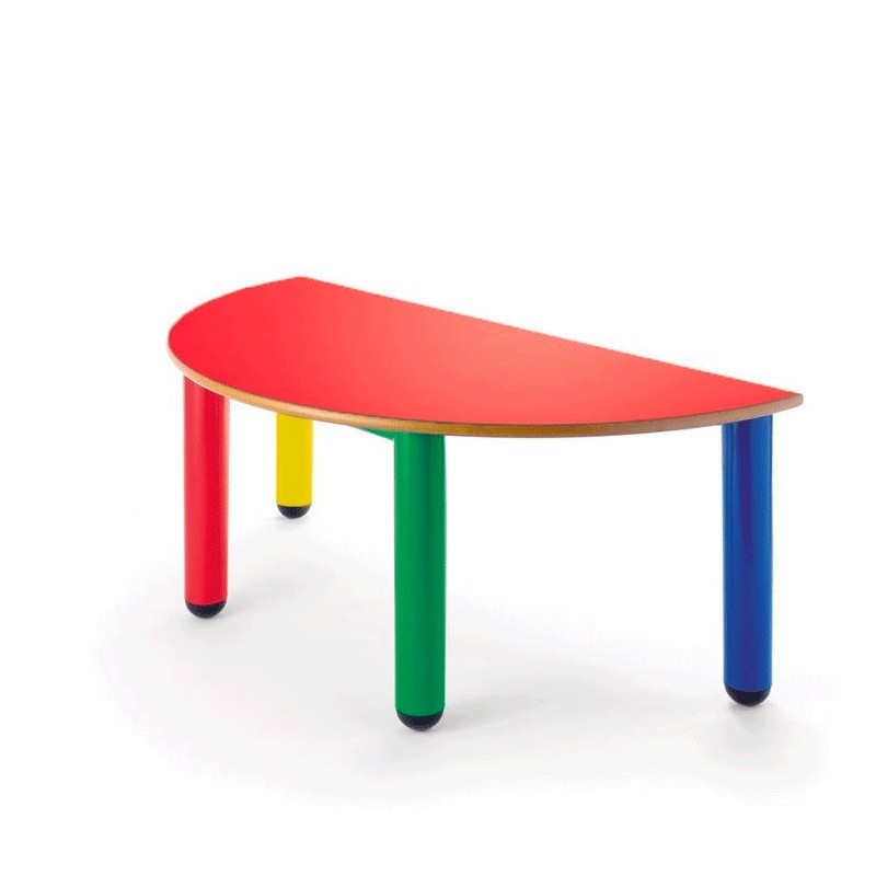 mesa semicircular para niños