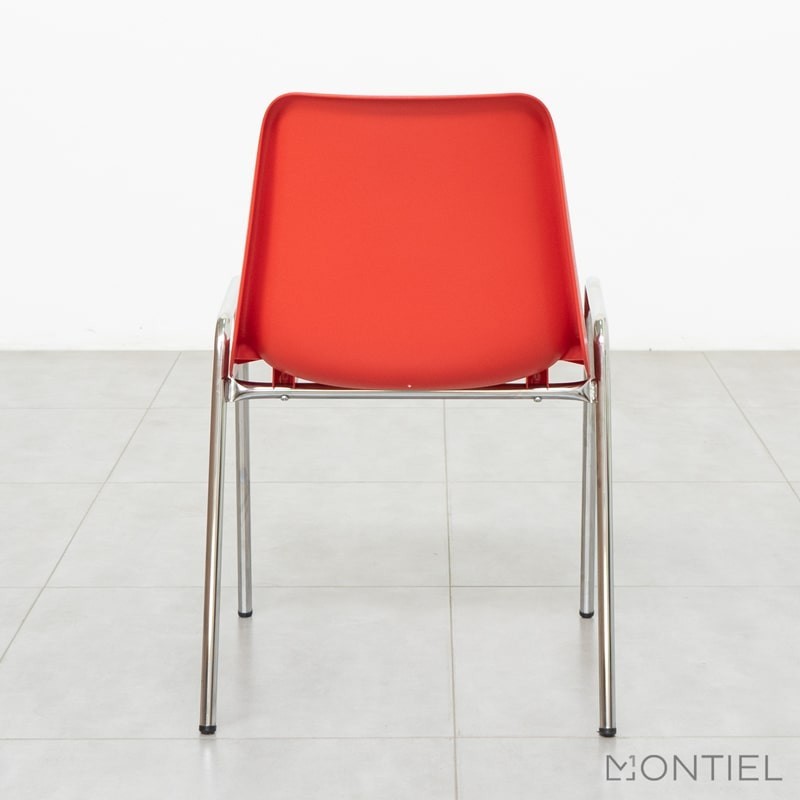 Silla Confidente Oficina Polipropileno Roja MM889 Montiel