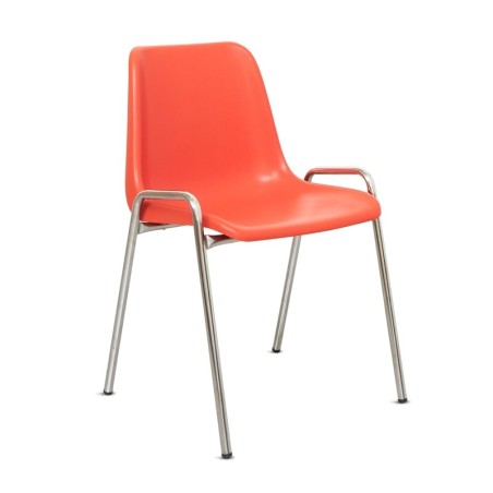 Silla Confidente Oficina Polipropileno Roja MM889 Montiel