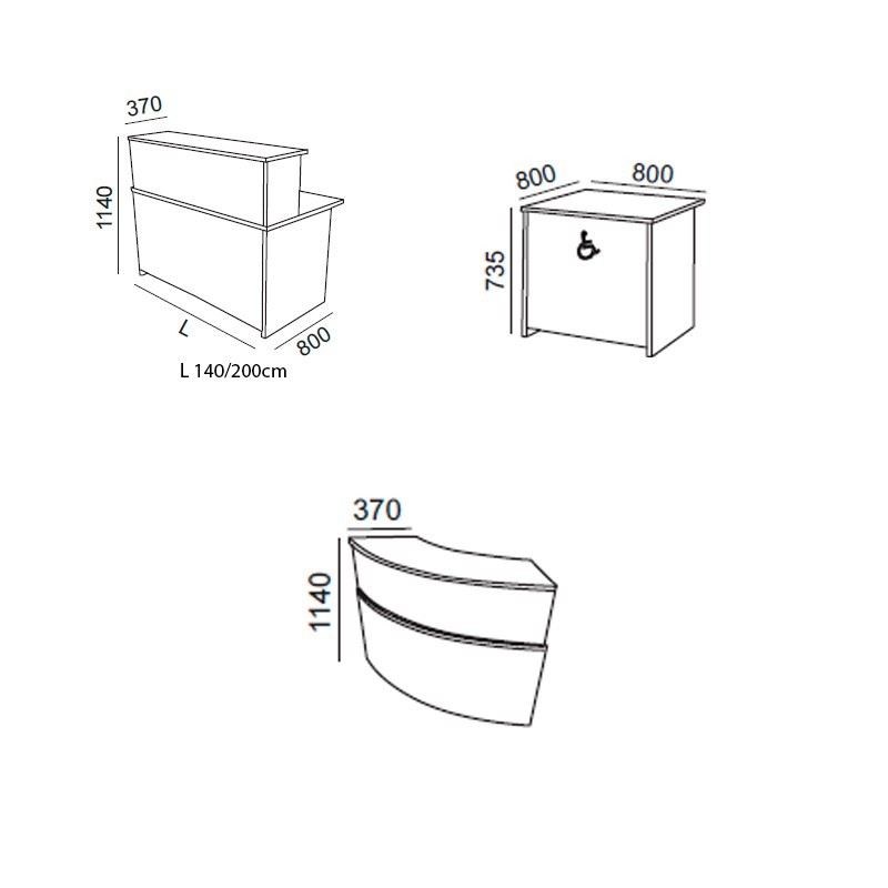 Mostrador de espera con multitud de acabados Kesta M6