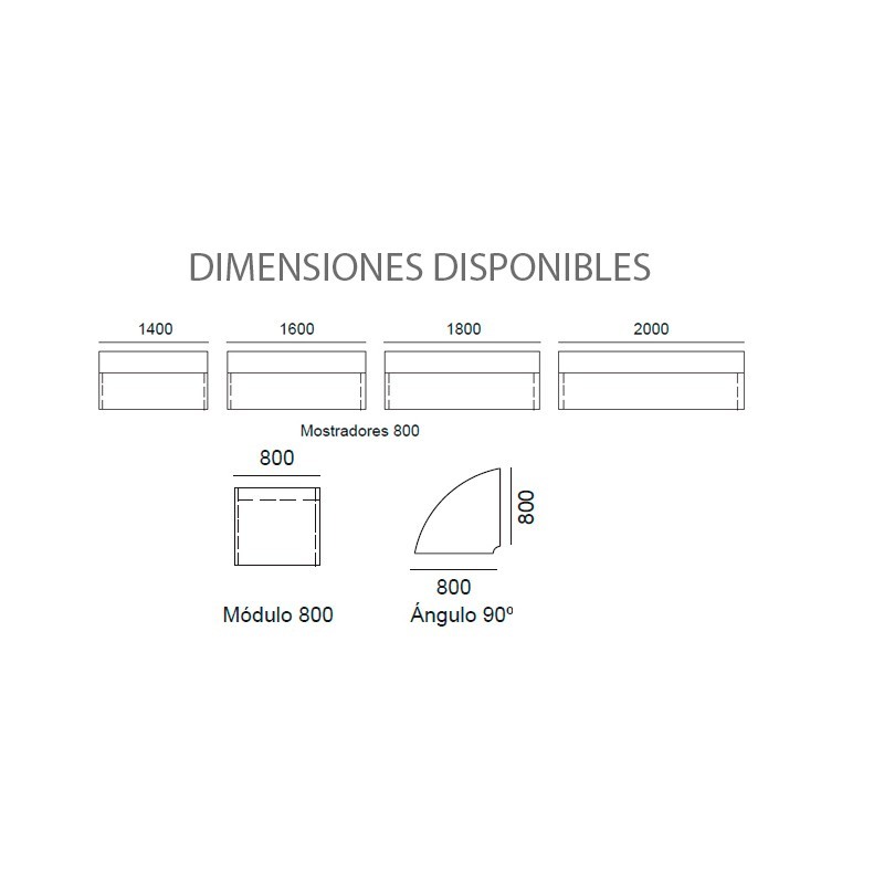 Mostrador de espera con multitud de acabados Kesta M6