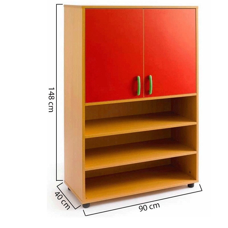 armario con estantes fijos