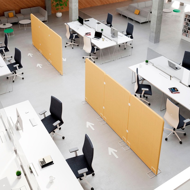 biombo para oficinas fonoabsorbente forma 5
