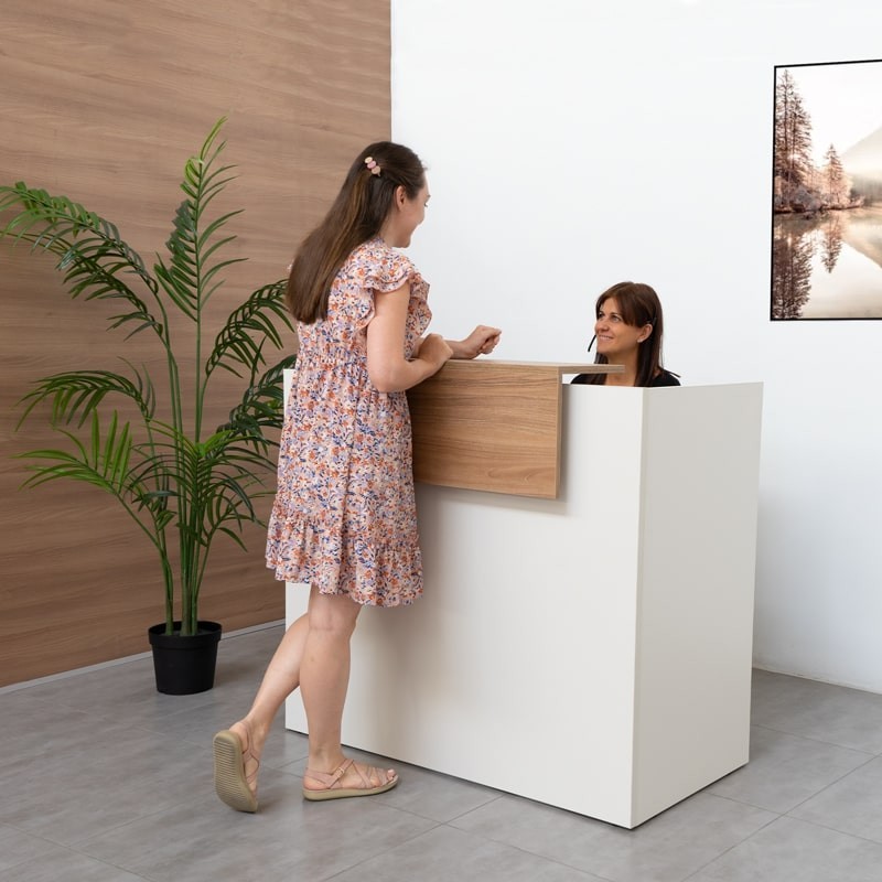 Mostrador de Oficina con Repisa de Kunna - Montiel