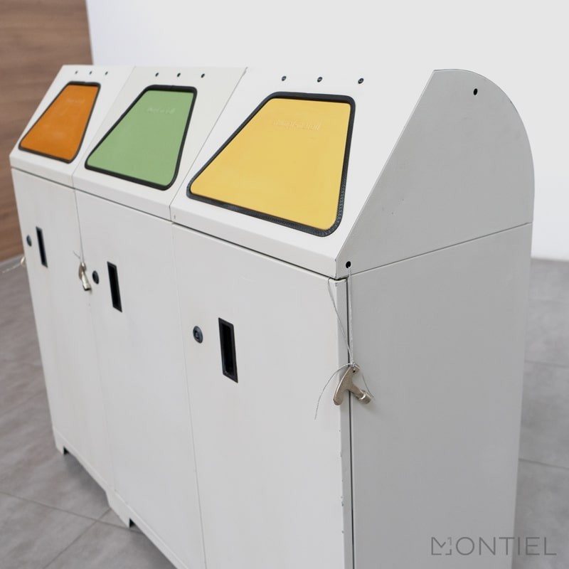 Papelera Metálica de Reciclaje MM989 de Montiel