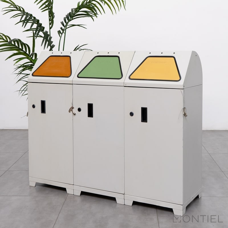 Papelera Metálica de Reciclaje MM989 de Montiel