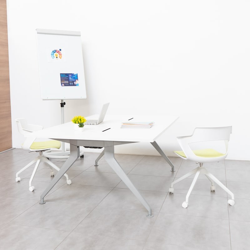 silla escritorio blanca giratoria