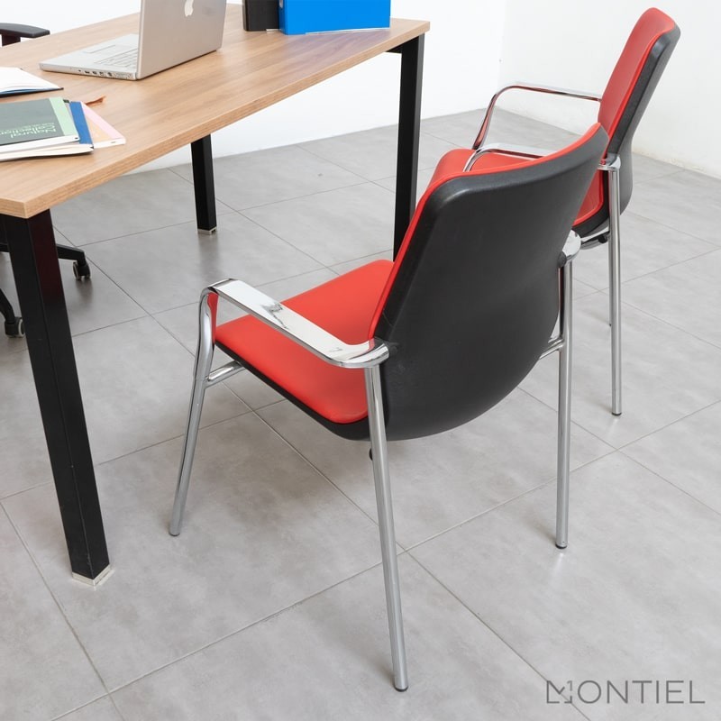 Silla Confidente Símil Piel Bros de Mobel Línea - Montiel