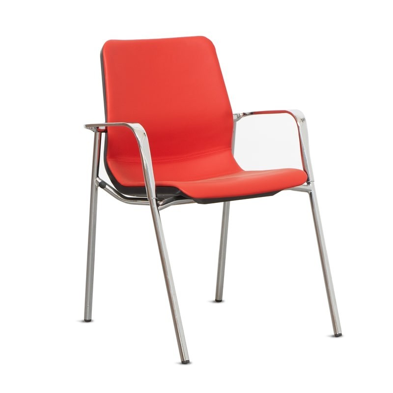 silla confidente roja