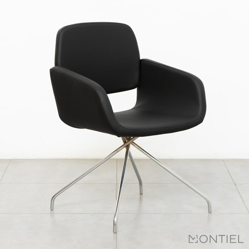 silla sala espera efecto piel negra