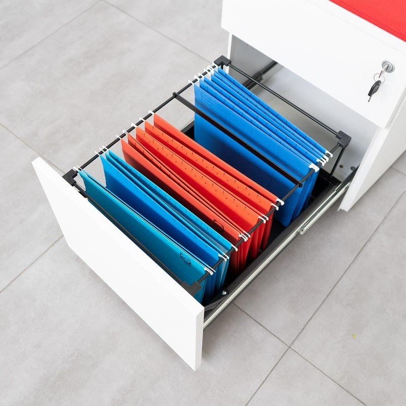 cajonera blanca con archivo