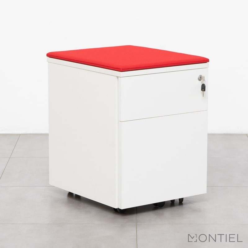 cajonera con archivo blanca