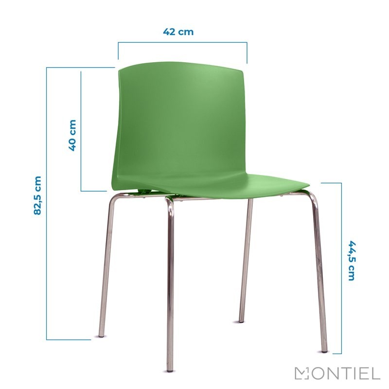 Silla Confidente 4 Patas verde Coral de Kunna - Montiel