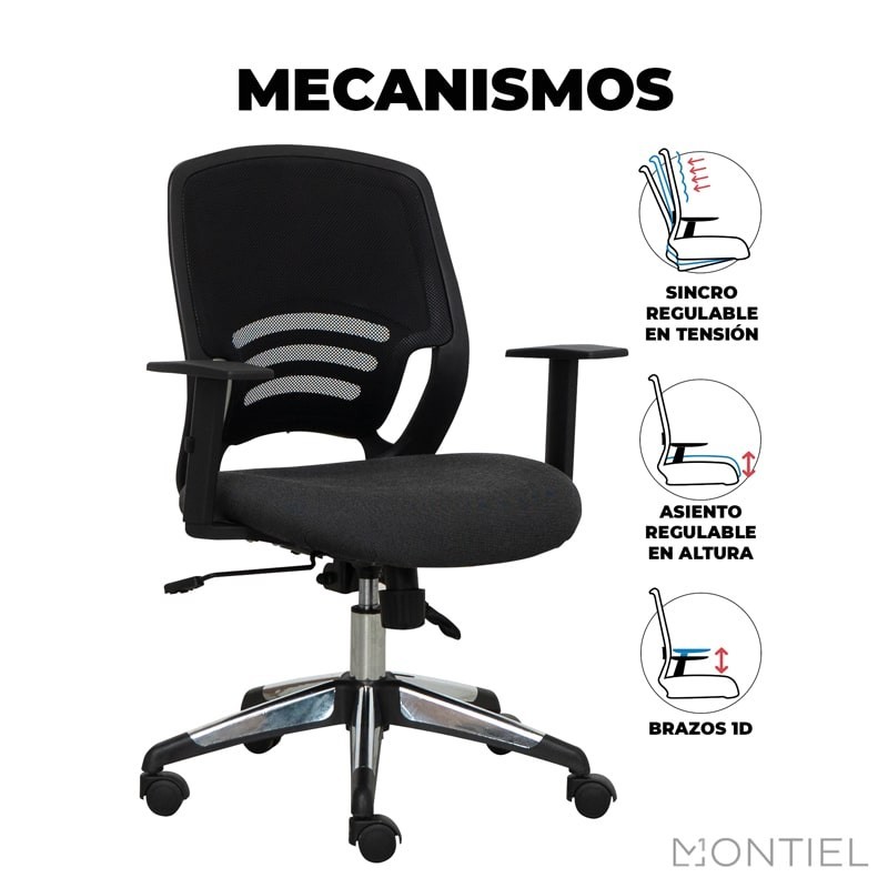 ▷ Silla Ergonómica de Oficina Iris de Mobel Línea - Montiel