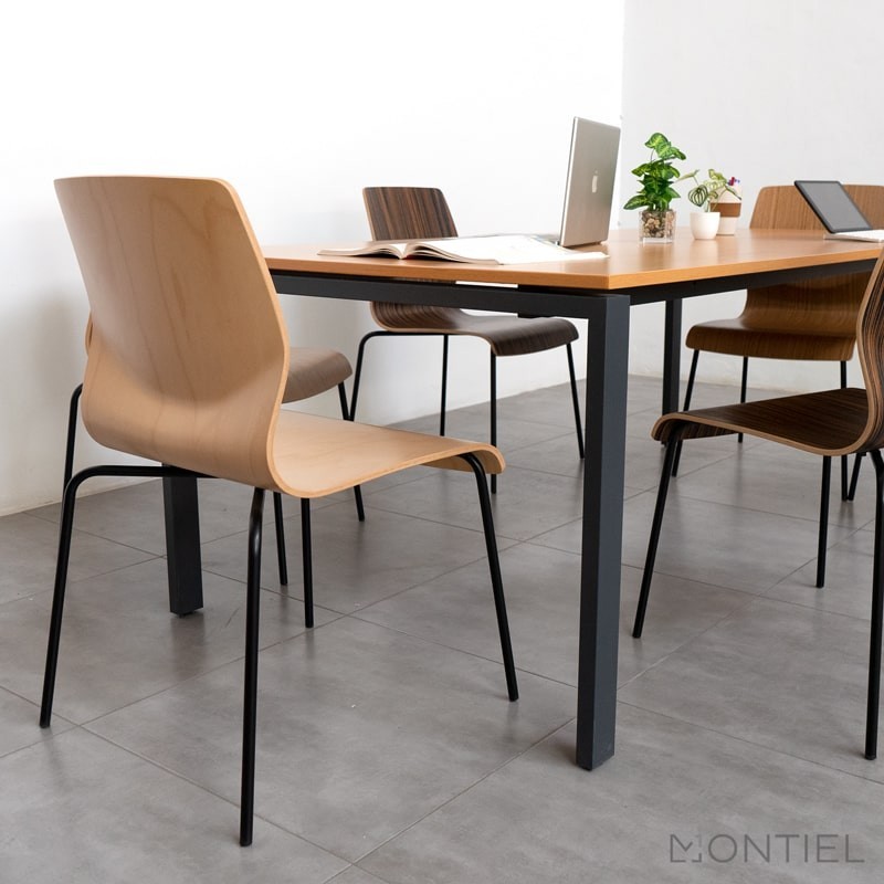 ▷ Silla Madera Sin Brazos Curvae de Forma 5 - Montiel