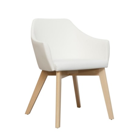 ▷ Butaca Tapizada Patas de Madera Sofía de Kunna