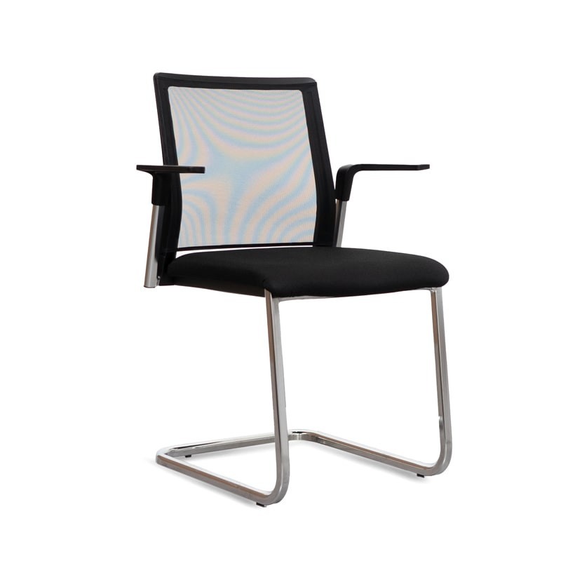 Silla Confidente Malla Negra Plural de Forma 5 - Montiel