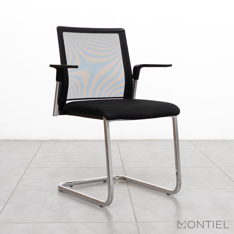 Silla Confidente Malla Negra Plural de Forma 5 - Montiel