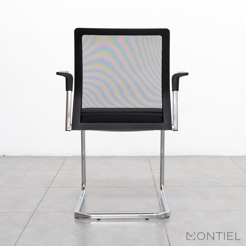 Silla Confidente Malla Negra Plural de Forma 5 - Montiel