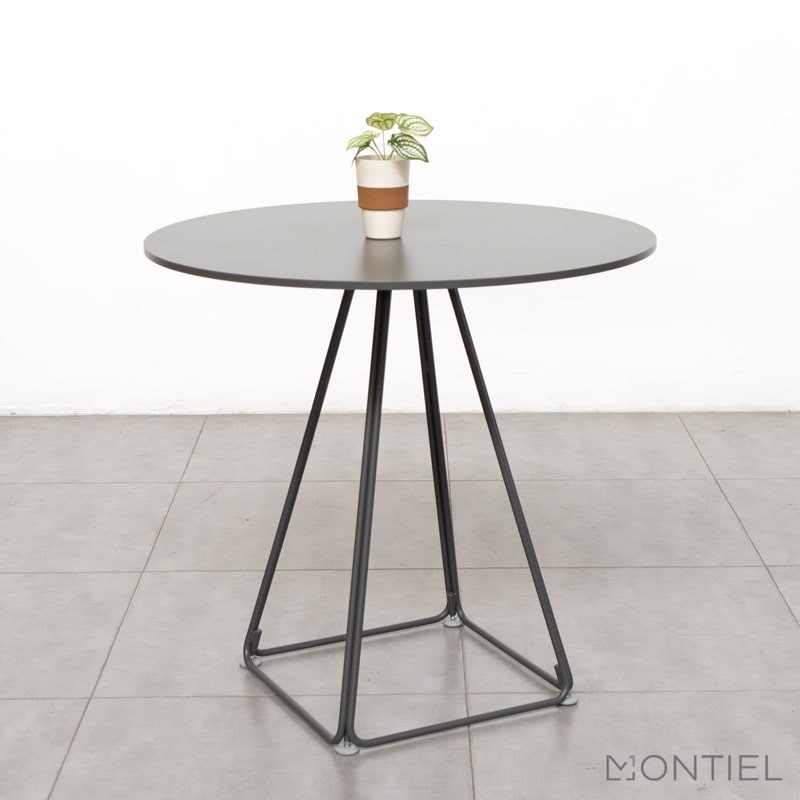 Mesa Auxiliar Redonda Grafito de Diseño de Pedrali
