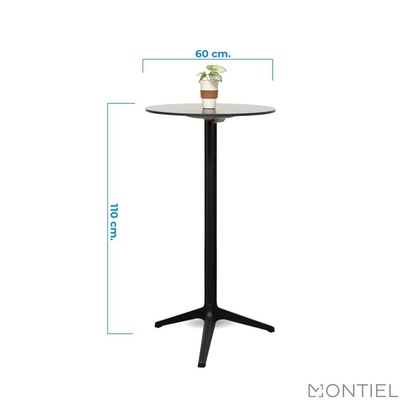 Mesa Redonda Alta Tablero Plegable Ypsilon de Pedrali