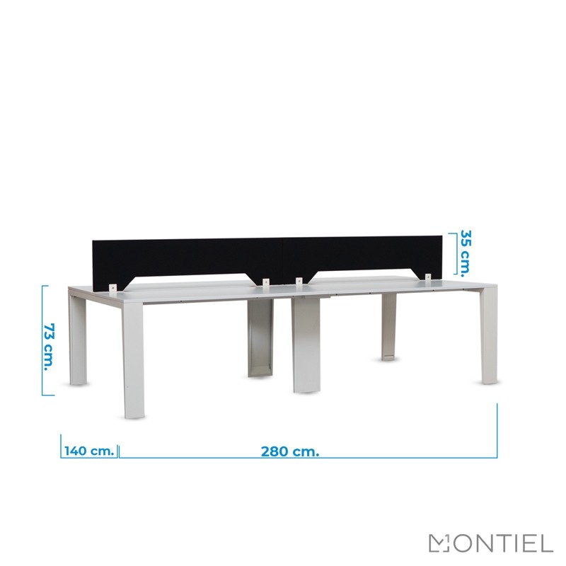 Mesa Modular Oficina Blanca 2 o 4 personas Mahia de Famo