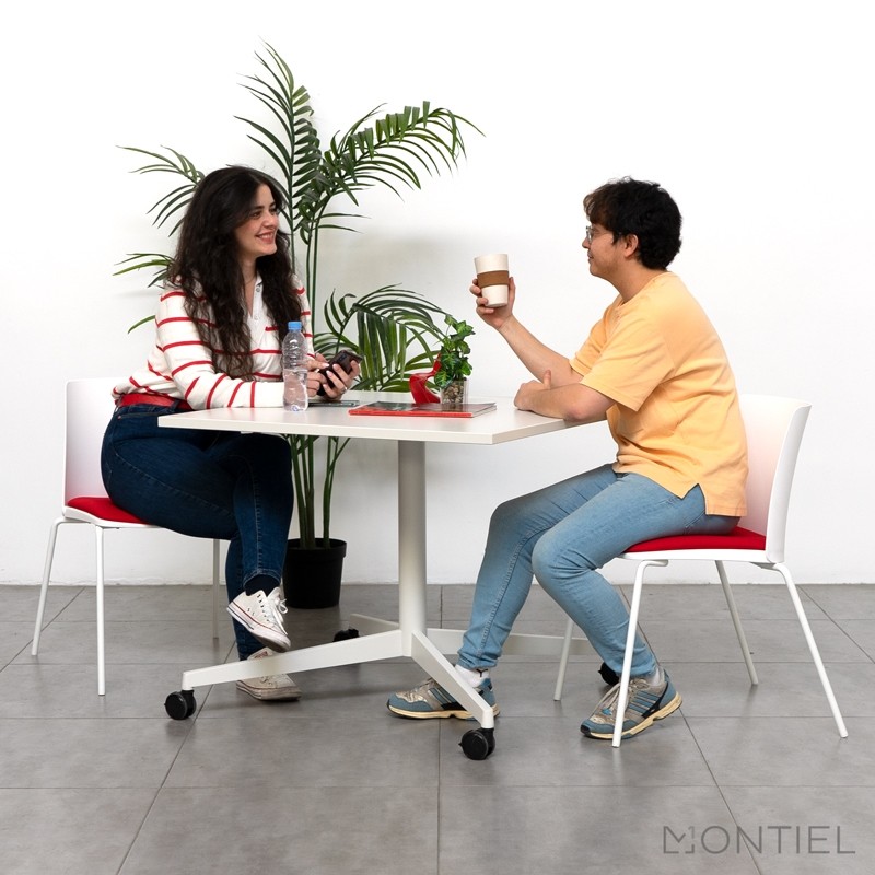 Mesa Escritorio Pequeña con Ruedas 90x90 cm - Montiel