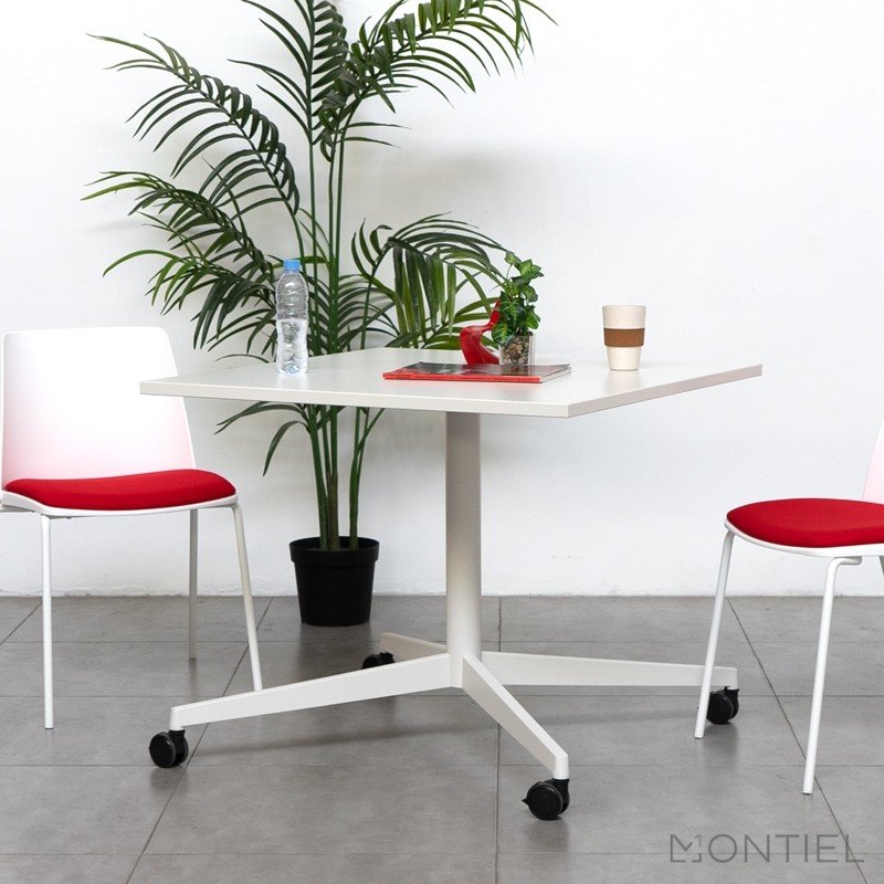 Mesa Escritorio Pequeña con Ruedas 90x90 cm - Montiel