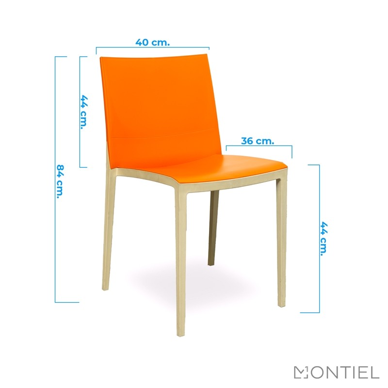 Silla Confidente Oficina sin brazos Naranja de Gaber - OUTLET