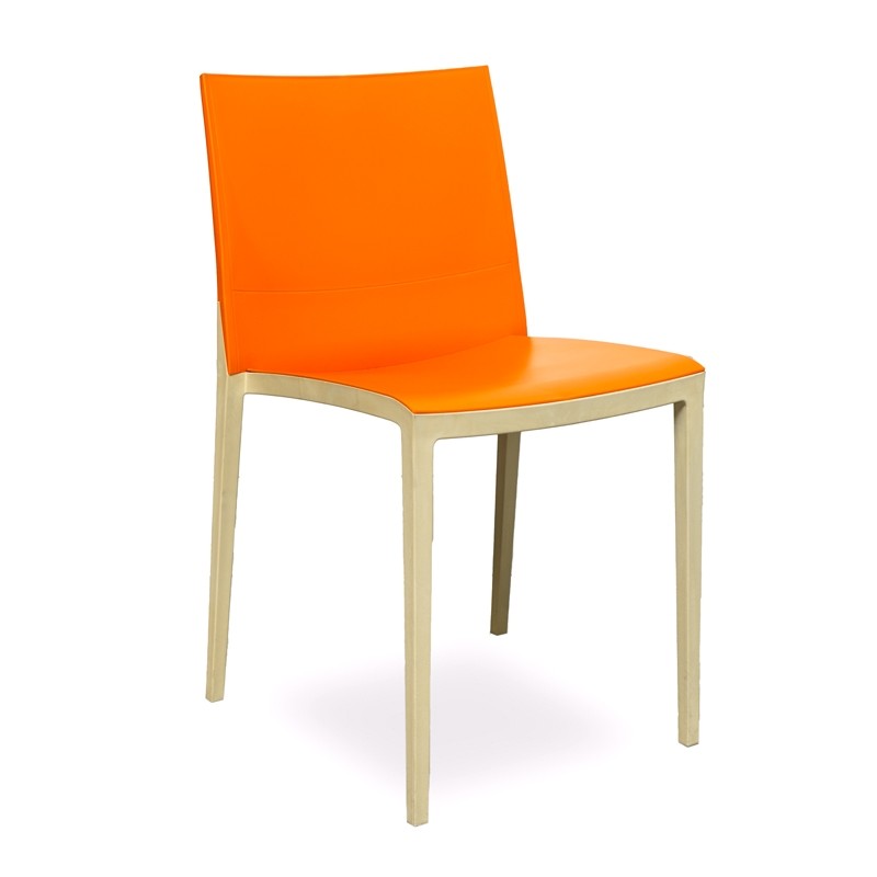 Silla Confidente Oficina sin brazos Naranja de Gaber - OUTLET