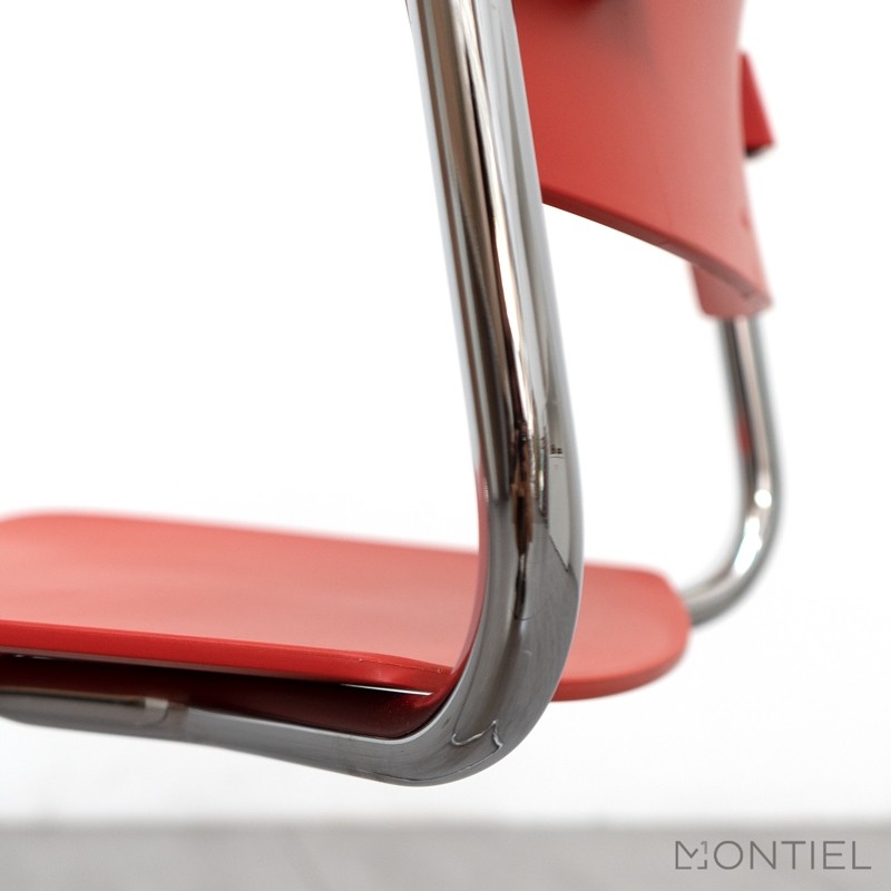 Silla Confidente Oficina Roja Dhara Ofita - OUTLET