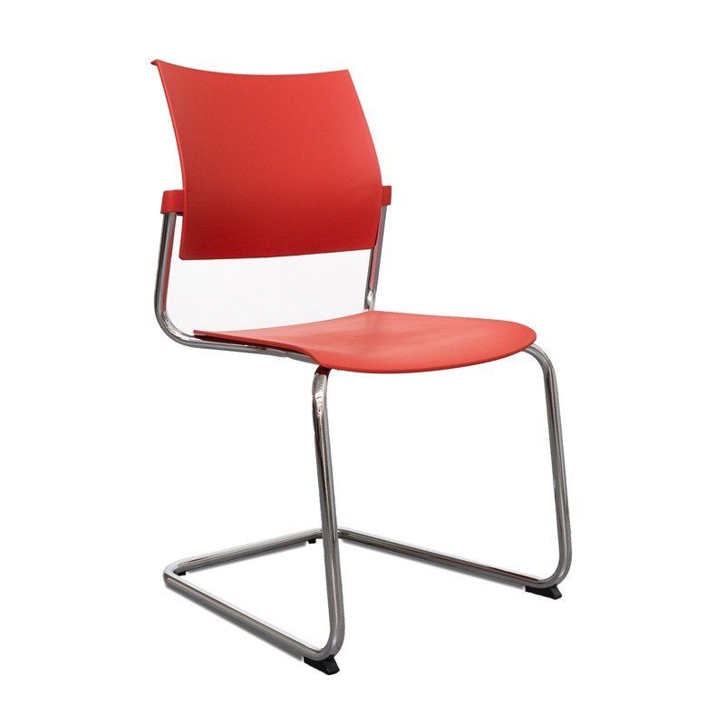 Silla Confidente Oficina Roja Dhara Ofita - OUTLET