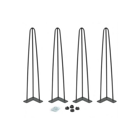 Patas de Escritorio de Calidad en Acero Negro