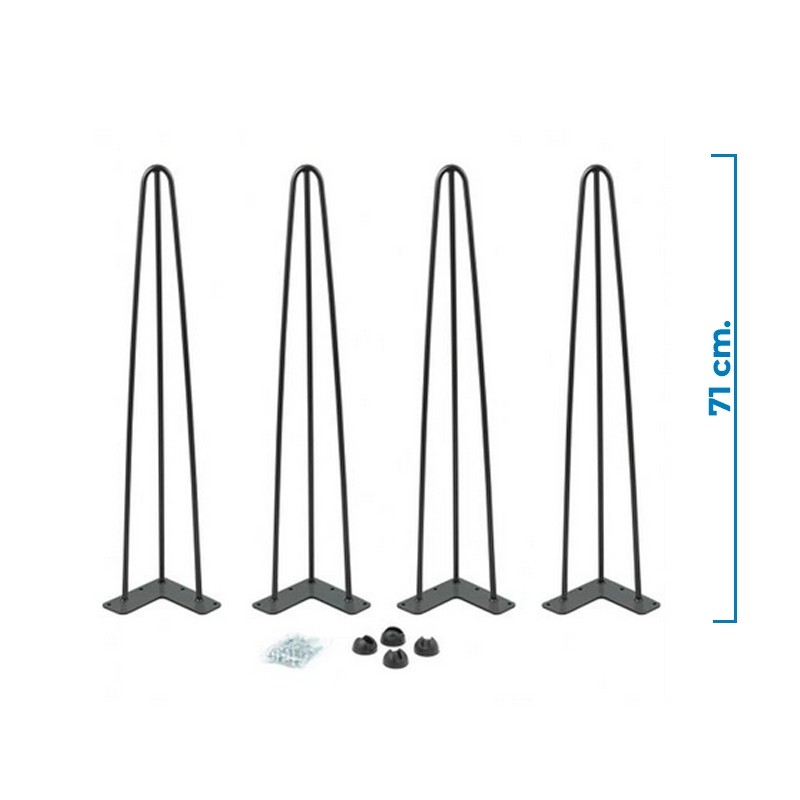 Patas de Escritorio de Calidad en Acero Negro