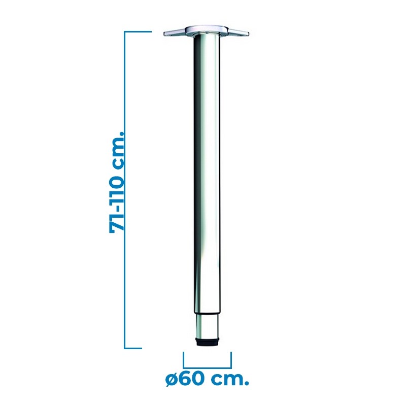 Patas escritorios regulables en altura cromado