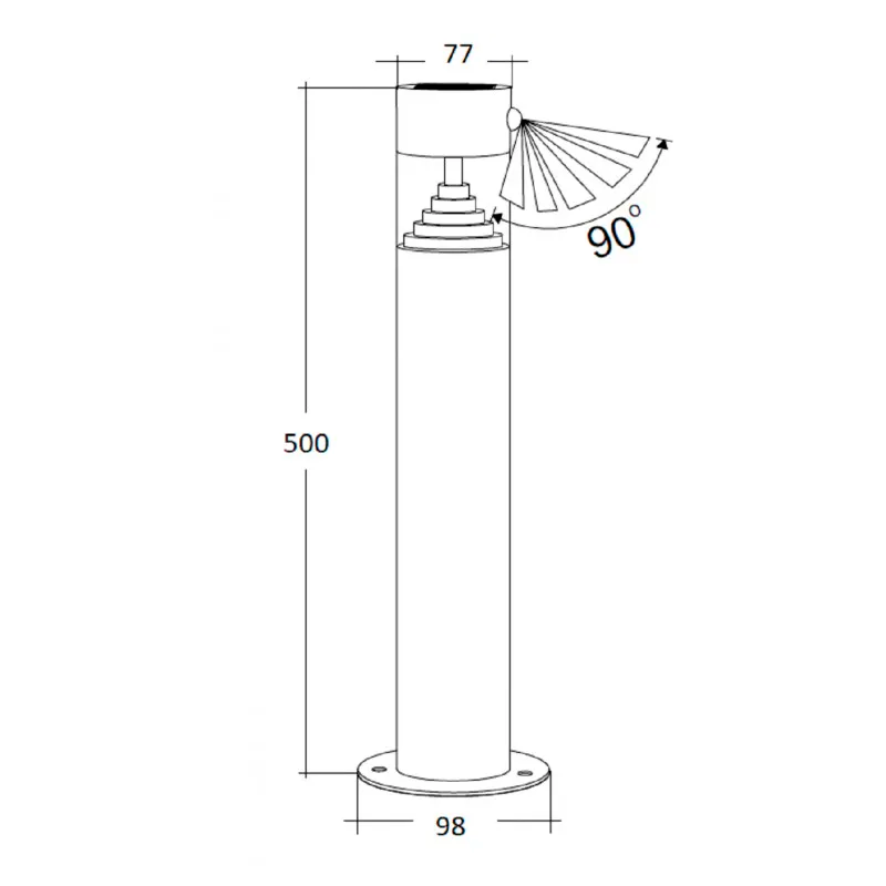Lámpara Exterior Solar Detector de movimiento