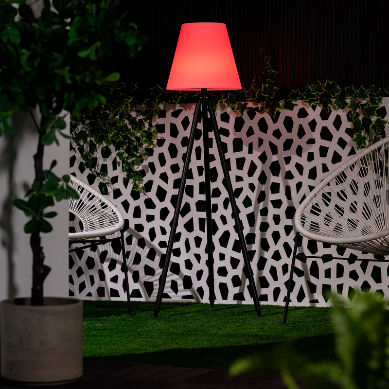 Lámpara de Pie Industrial Solar Recargable Exteriores