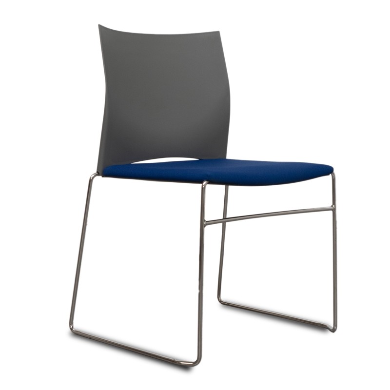 Silla Oficina Azul Sin Brazos MM1236 de Montiel