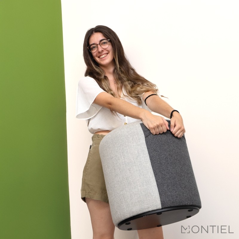 Puff taburete redondo tapizado Cyl de Forma 5 - Montiel