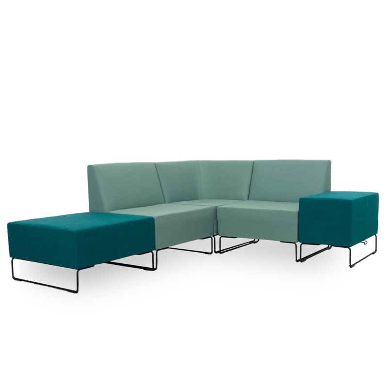 Sofá Modular Recepción Verde Lets Sit de Forma 5