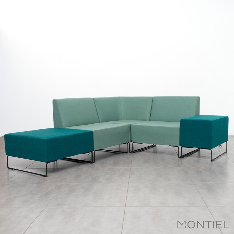 Sofá Modular Recepción Verde Lets Sit de Forma 5
