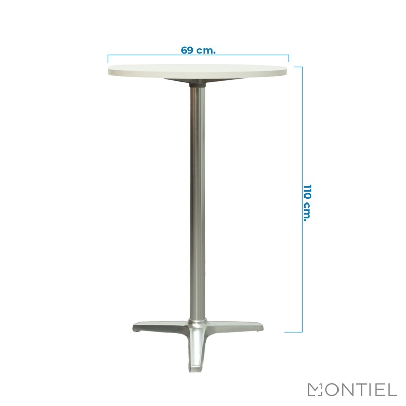 Mesa Redonda Alta Blanca MM1264 de Montiel