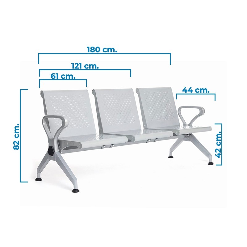 Bancadas Zonas de Espera Oficinas Hawai de Euromof