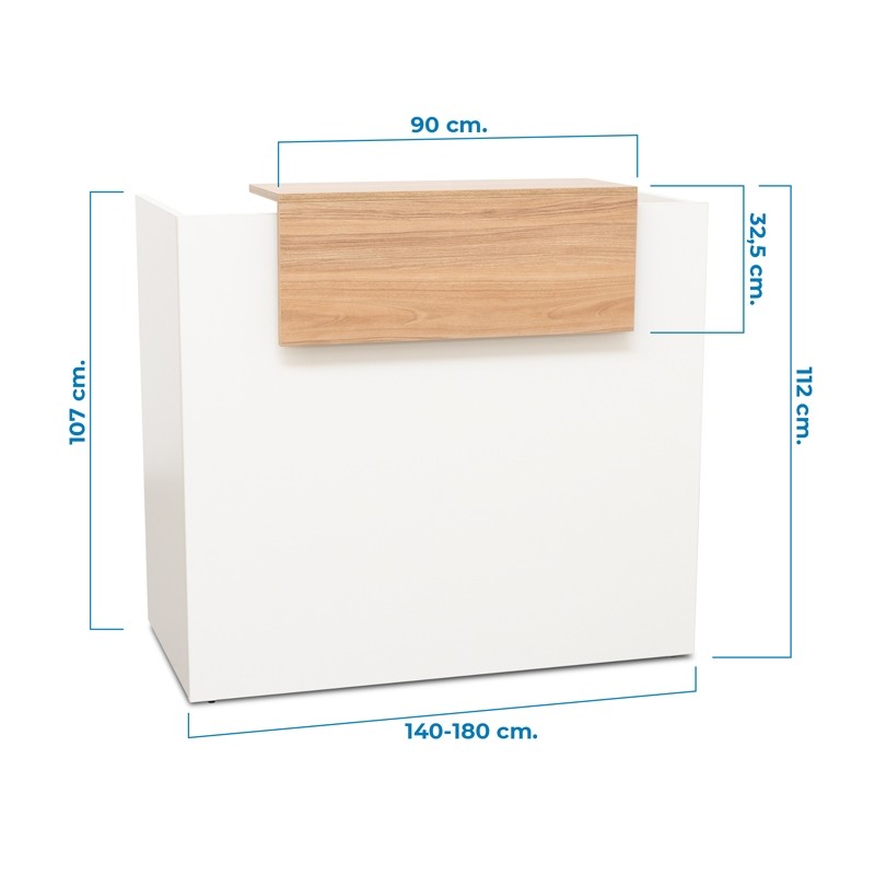 Mostrador de Oficina con Repisa de Kunna - Montiel